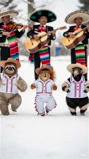 Los tres amigos bailándose una de mariachi mixteco