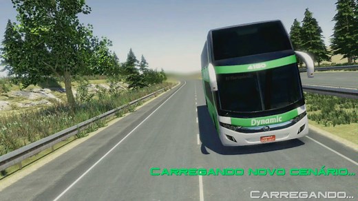 [Heavy Bus Simulator]游戏中巴西公路的沿途风景，从黄昏至深夜