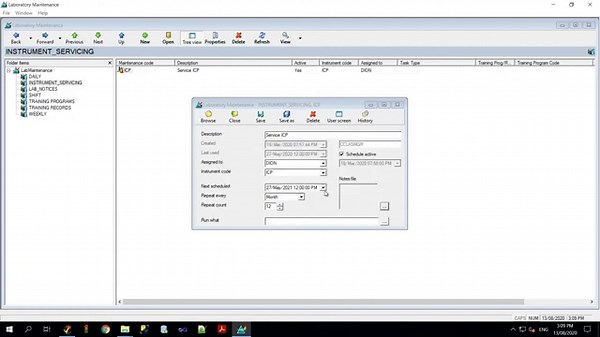 CCLAS EL Velox - Tracking Laboratory Maintenance