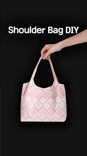 Easy Shoulder Bag DIY 👜 No Pattern | Canvas Tote Bag Sewing Tutorial