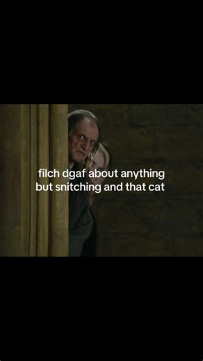Filch only cares about snitching and his cat — Harry Potter behind the scenes