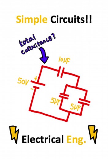 How To Calculate The Equivalent/Total Capacitance On A Circuit!! #Electrical #Engineering #Physics #Capacitors #NicholasGKK