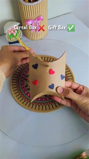 Recycling a Cereal Box into a Gift Box #diy #shorts