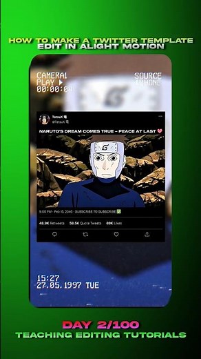 Anime Twitter Edit Tutorial || Alight Motion Tutorial || #shorts #alightmotion #animeedit