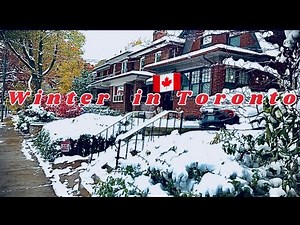 Winter magic in Toronto / Snowing on Main Street Station into Gerrard Street