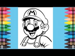 How to Colour Mario | Super Mario Coloring with Markers | Happy Coloring World