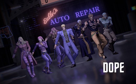 【JOJO】【MMD】荒木庄：问就是卡兹在天上/DOPE【60FPS】