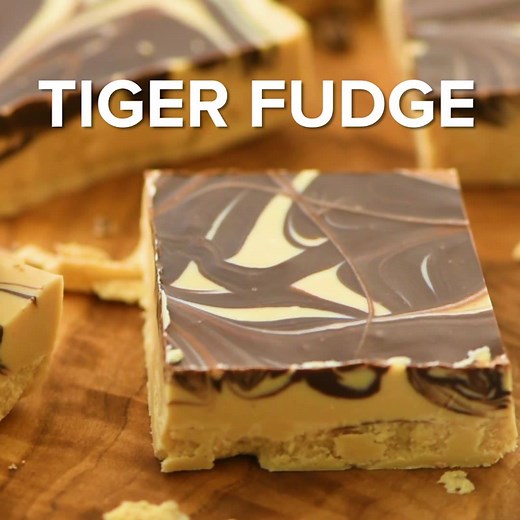 69K views · 110 reactions | Rich and creamy, this classic homemade tiger fudge is a favorite candy for us. Made with only three ingredients, you'll love how easy it is to make from scratch! Recipe >> https://spaceshipsandlaserbeams.com/tiger-fudge | Spaceships and Laser Beams | Facebook