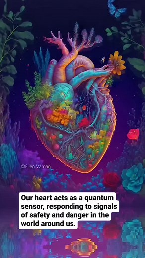 OUR QUANTUM HEART With 100 times the electrical amplitude of the brain and 5000 times the magnetic field of the brain, Our hearts play a unique role in our bodies. Acting more as a quantum sensor than a pump, our heart guides, informs and educates our biology. The heart begins sensing, interacting and learning first. Touch, or awareness of the physical transfer of energy, is the first sense to develop. We know this because we can see changes in heart rate related to touch in utero. It starts tha