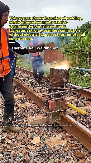 Extreme Rail Welding in Action #RailWork #Engineering #USA
