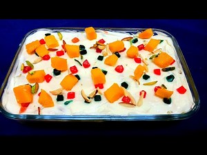 Mango dessert Recipe | Creamy Mango Custard Pudding | Mango Trifle | No Bake Mango Cake