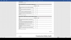 Construction Safety Audit Preparation Checklist Template – Word & PDF, A4   US Letter - Etsy Canada