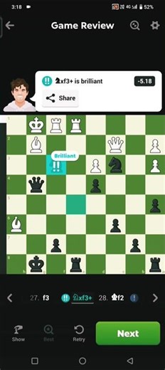 knight xf3+ 🤯🥵 is brilliant (!!) move #goofy #chess #brilliant #mindgame #chesstactics #attackmode