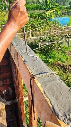 how to hook rebar on concrete beam #shorts