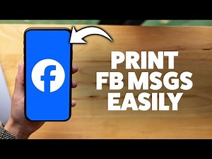 How To Print Facebook Messages 2026 (iPhone & Android)