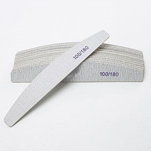 [Hot Item] Durable Bulk Diamond Nail File Wholesale Double Side Grey 80/100/120/150/180/240/320 Grit Zebra Nail Files
