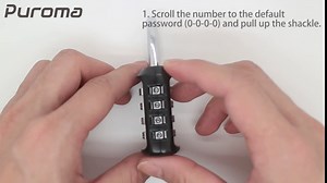 Puroma 4 Pack Combination Lock for Locker 4 Digit Outdoor Waterproof Padlock for School, Gym, Sports, Fence, Toolbox, Gate, Case, Outdoor, Hasp Storage, Cabinets (Red & Black)