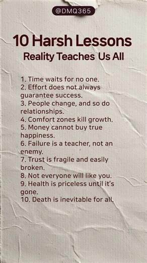 10 Harsh Lessons Reality Teaches Us All #motivation #quotes #tricks #lifewisdom #lifequotes