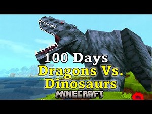 100 Days Dragons vs Dinosaurs in Minecraft / Epi. 02: Can our Apex T-REX Beat a GIGA?