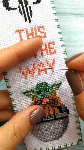 Watch Embroidery Bookmark Kit 'Baby Yoda Grogu' on Amazon Live