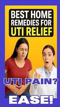 😱 Quick Tips: Best Home Remedies for UTI Relief at Home #utirelief