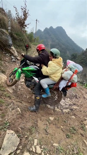 Beautiful lady, hold me tight, don't be afraid, trust my driving skills.