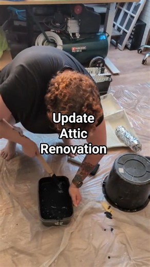 update 🛠️ painting the walls and ceiling of the attic