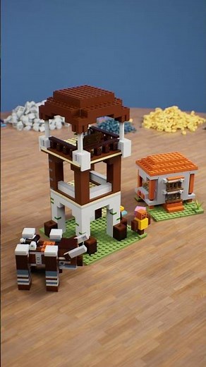 The Pillager Outpost & Ravager | LEGO Minecraft Animation