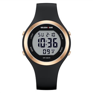 GOLDEN HOUR Waterproof Sport Women's Digital Chronograph Silicone Strap Watch - Walmart.com