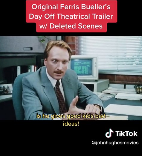 Original full length Ferris Bueller’s Day Off theatrical trailer that includes several deleted scenes! #ferrisbueller #ferrisbuellersdayoff #matthewbroderick #johnhughes #johnhughesmovie