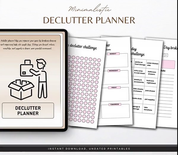 Declutter Planner Printable | Home Organization, Cleaning Checklist (digital Download) - Etsy