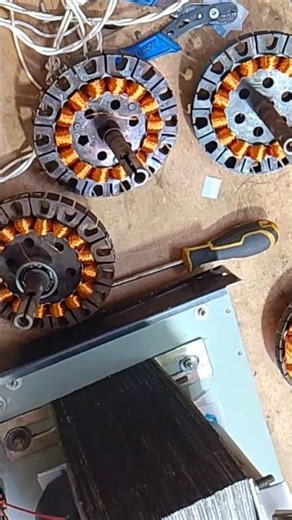 fan rewinding starter motor ☠️ #electrical #trending #shorts