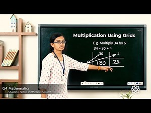 Grade 4 Mathematics Chapter 3 Class 4 Multiplication using grids