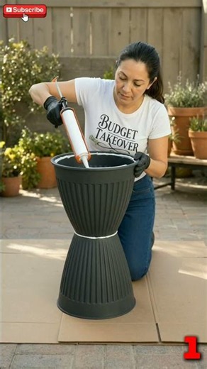 DIY Luxury Fountain from Plastic Pots ⛲️ Step-by-step Garden Water Feature #garden