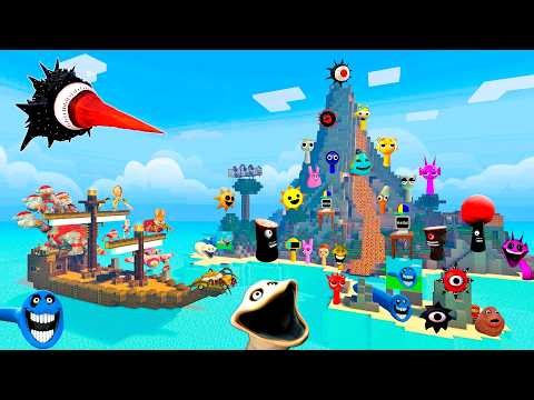 Sprunki song phases GOO GOO GAGA Hungry Worm Minecraft island Garry's mod