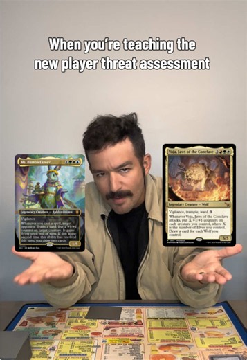 When you’re teaching the new magic player threat assessment. #magicthegathering #mtgcommander #mtgcommunity #mtg #edh