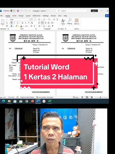Tutorial Ms Word: Cara Mencetak 1 Kertas 2 Halaman