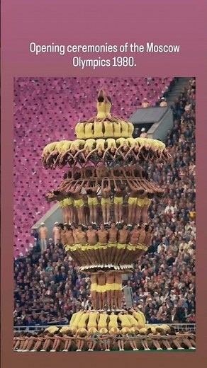 Opening ceremonies of the Moscow Olympics 1980.