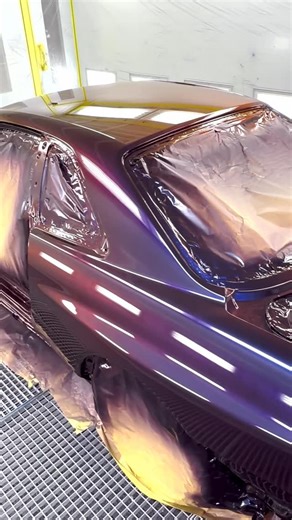 Built By Legends ™ on Instagram: "From the first base layer to the final color shift, we step inside @garage_yoshida’s paint booth to witness one of the most iconic Skyline finishes—Midnight Purple III—being applied to an R34 chassis. This build undergoes a full color conversion, transforming the car from its original KR4 Sonic Silver to the factory-correct LX0 Midnight Purple III. The Built By Legends × Garage Yoshida Restoration Program delivers restorations tailored to each individual vehicle