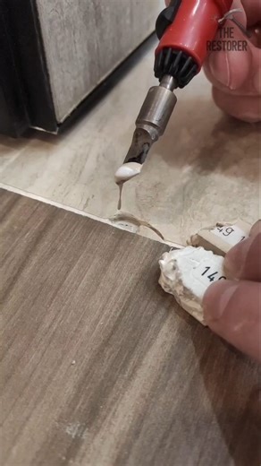 The Restorer on Instagram: "How to Easily Fix Chipped Tiles? DIY Tile Repair 👍 👉YouTube channels: The Restorer, The Restorer Tips #therestorer #restoration #repair #diy #lifehacks #tips #handyman #tile #ceramics #surfacerepair #art"