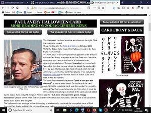 ZODIAC KILLER - THE COMICAL SOLUTION TO THE 340 CIPHER