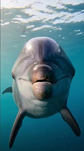 The Most Adorable Dolphin Smile You'll Ever See Captured Underwater #animation #shortvideo #viral