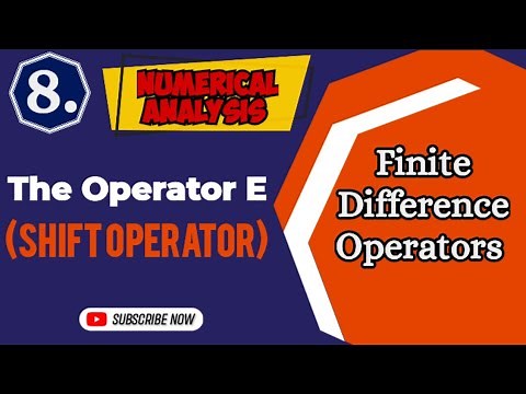 The Operator E | Shift Operator | Numerical Analysis | BSc Maths