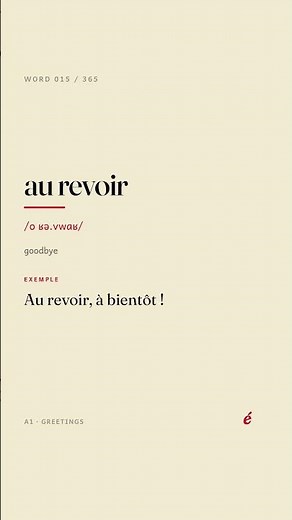 au revoir: meaning, pronunciation & example | DELF A1 · TEF TCF prep #015