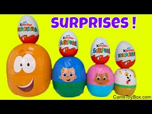 Surprises Toys Bubble Guppies Stacking Cups Blind Bags Opening Kinder Eggs Chocolate Minions PJ Mask
