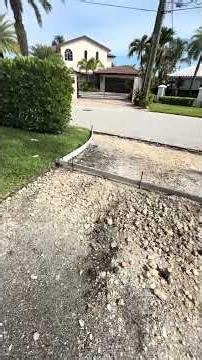 Watch this travertine driveway transformation #concrete #beforeandafter #homeimprovement