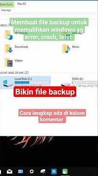 How to create a backup file to recover Windows errors #shorts
