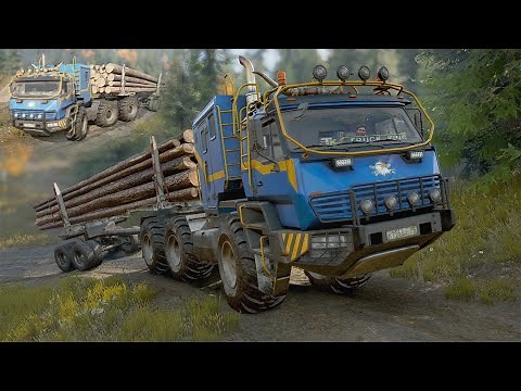 how to transport long logs snowrunner | Black River To Island Lake Sawmill