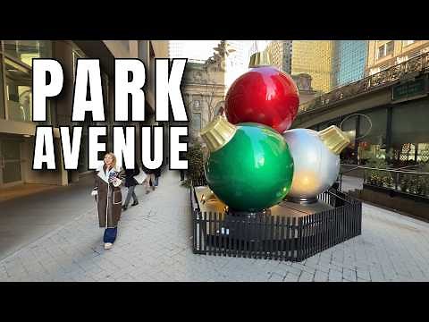 NEW YORK CITY Walking Tour [4K] - PARK AVENUE - Holidays 2025