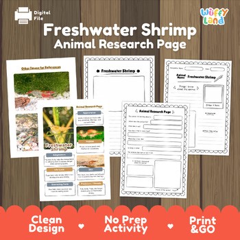 Freshwater Shrimp Animal Research Page | Science Literacy | Life Cycle & Habitat
